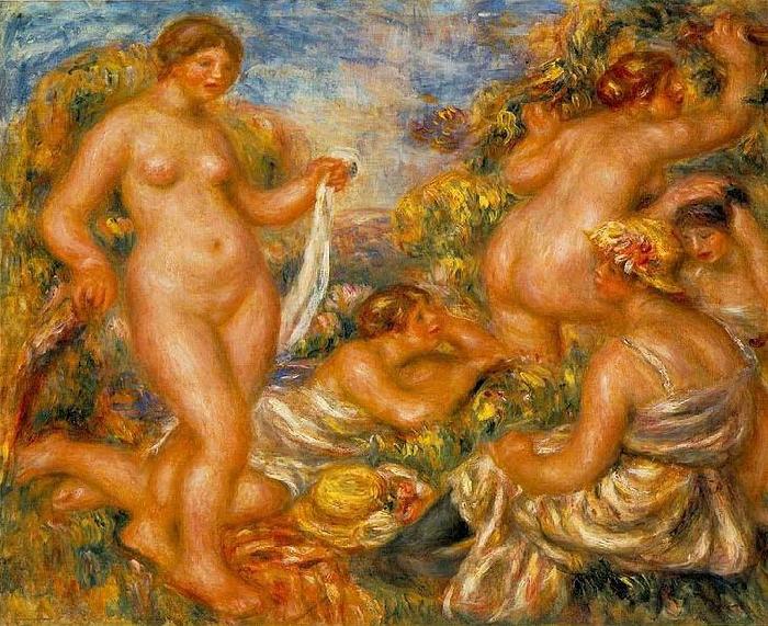Pierre-Auguste Renoir Bathers, oil painting image